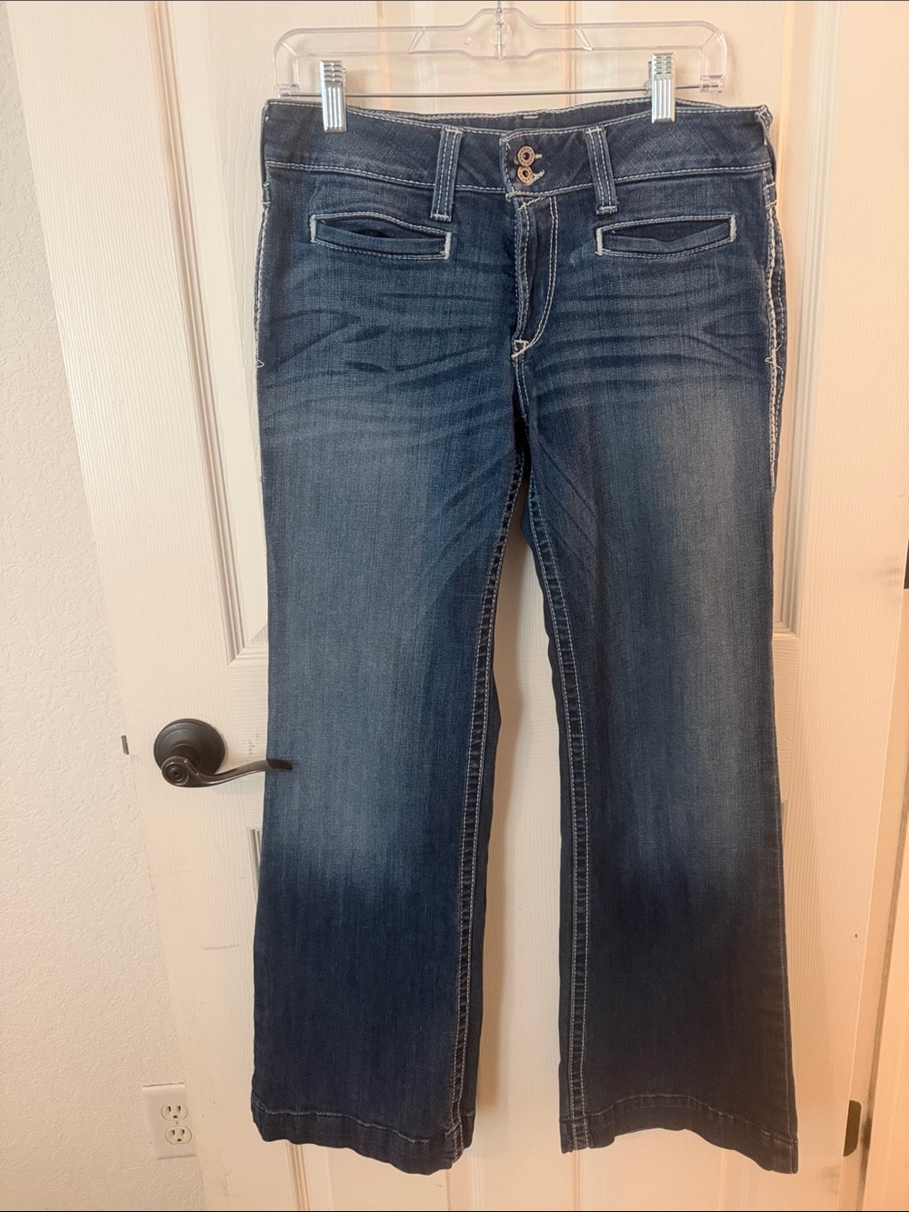 Ariat Women's Dark Indigo Flared Wide-Leg Jeans